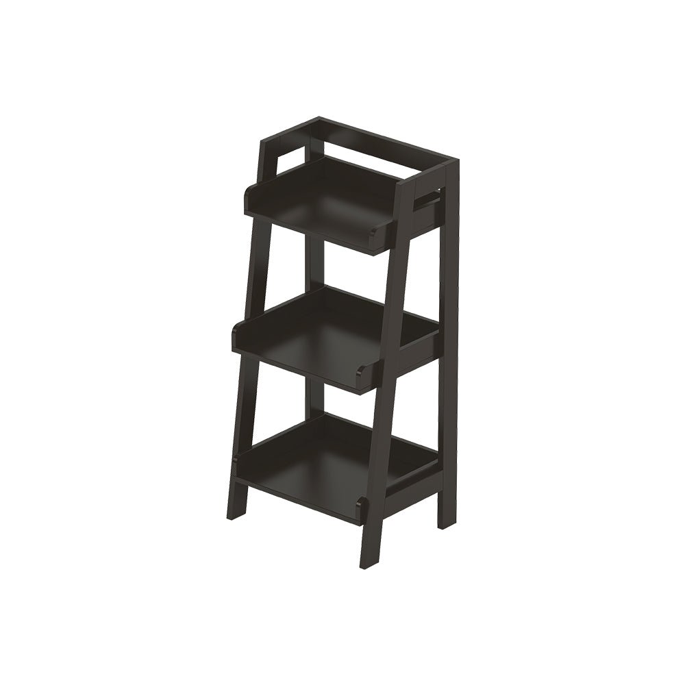 UTEX 3 Tier Ladder Shelf In White & Espresso