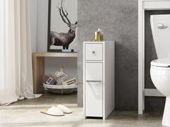 Spirich Home Slim Bathroom Storage Cabinet Free Standing Toilet