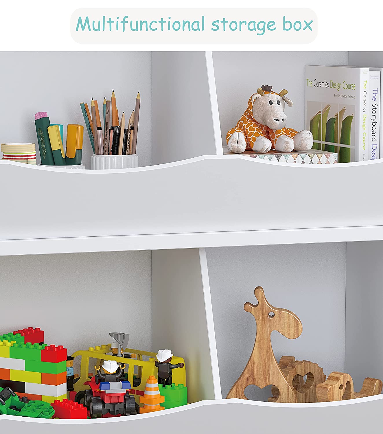 LEICHI 2-Pack Stackable Linen Storage Bins - 66L Large Fabric Organizer Box For Toys, Clothes, Home - View #9