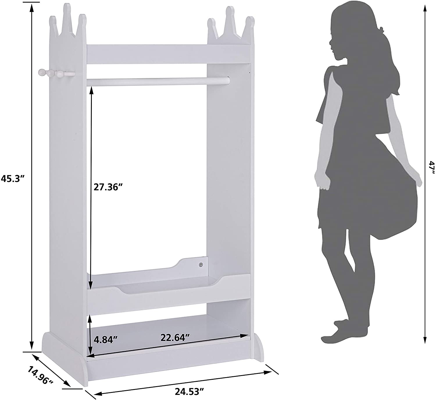 UTEX See And Store Cloest Organizer Small In Pink/White