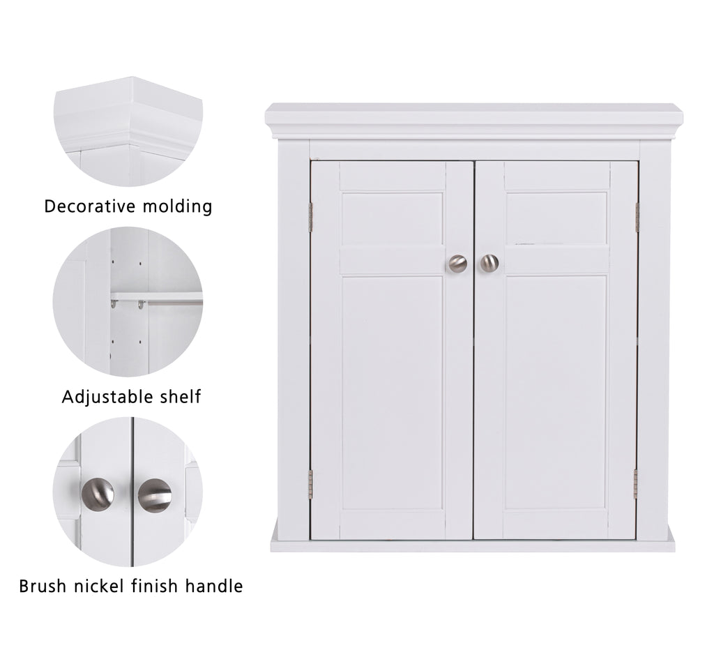 Spirich Bathroom Wall Cabinet with Glass Doors, Small Hanging