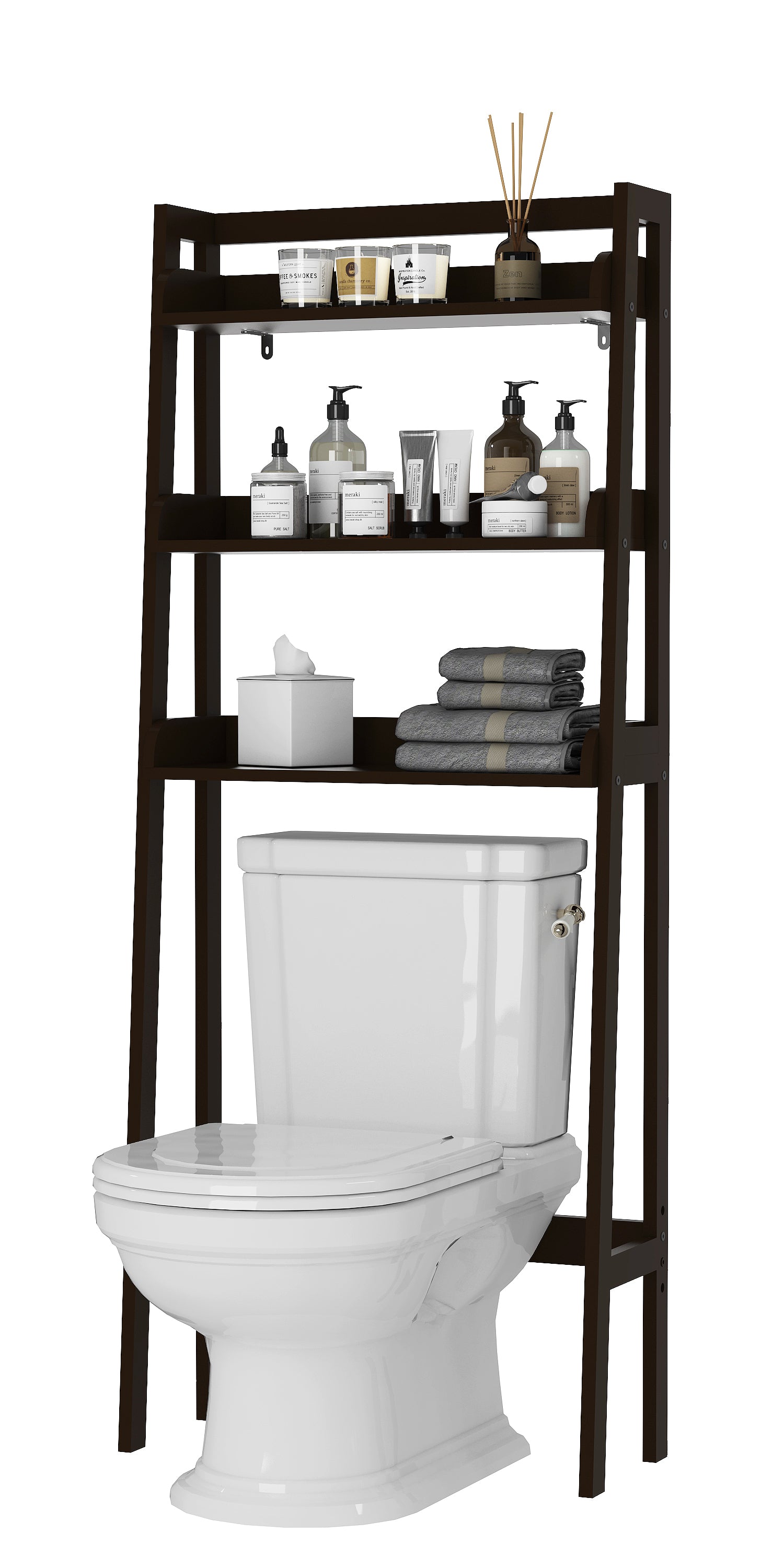 SPIRICH HOME 3 Tier Wall Shelf With Towel Bar– spirichhome