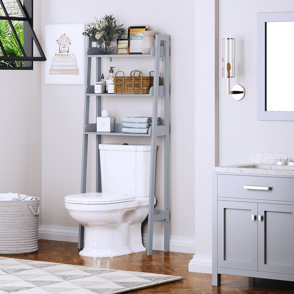 Spirich 3 Tier Bathroom Shelf Wall Mounted with Towel Hooks, Bathroom Organizer  Shelf Over The Toilet (Espresso) 
