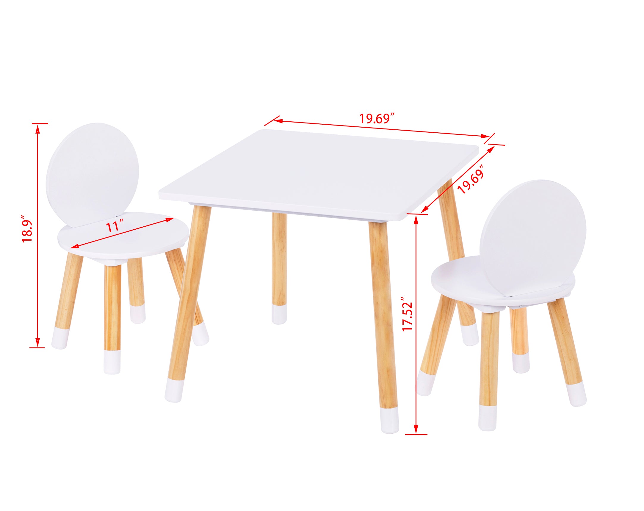 LÄTT Children's Table With 2 Chairs, White/pine - Germany